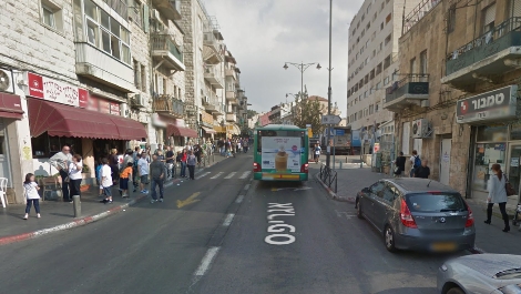 רחוב אגריפס סמוך לשוק מחנה יהודה (גוגל מפות)