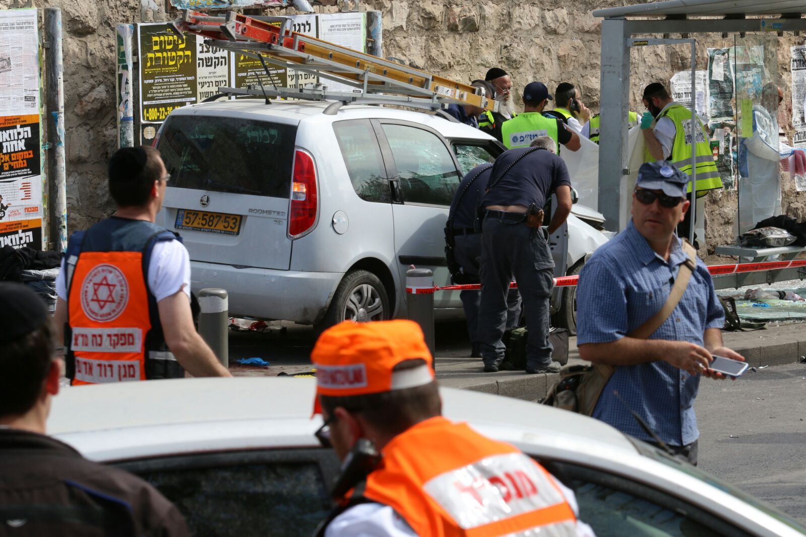 ארבעה פצועים אנוש וקשה בפיגוע במלכי ישראל. (הלל מאיר TPS)