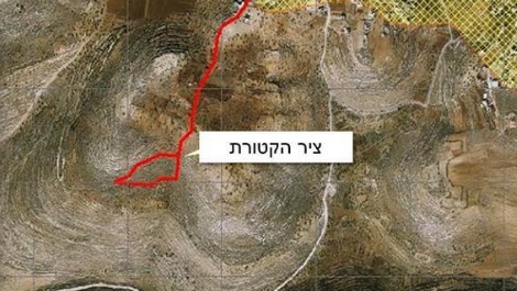 צילום אווירי של הכביש בסלילה (רגבים)