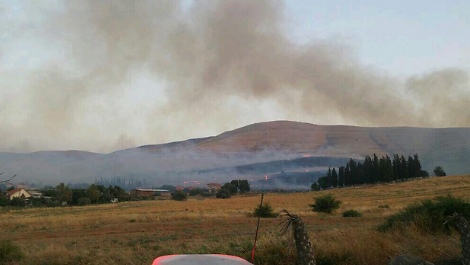 השריפה סמוך ליבנאל, היום (כבאות והצלה צפון)