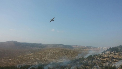 הדליקה ביער גבעות, אתמול (דוברות גוש עציון)