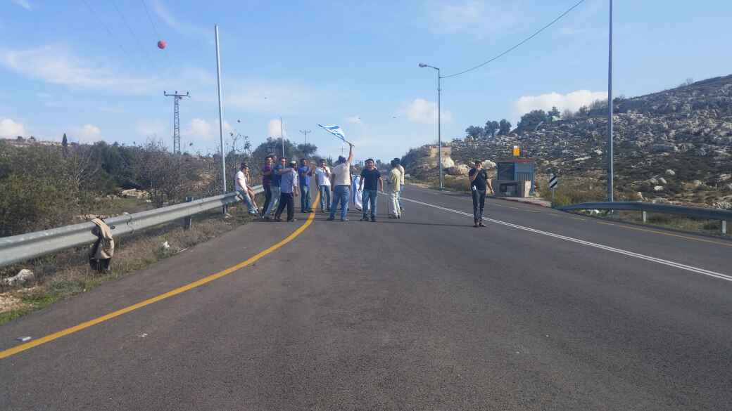 חסימה בצומת תלם (אביחי קדוש סוכנות תצפית)