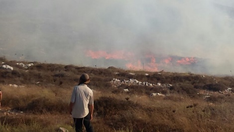 שריפה שהציתו ערבים סמוך ליצהר
