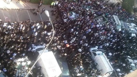 מסע הלוויה במקום הטבח (אהרון גודלשטיין חדשות 24)
