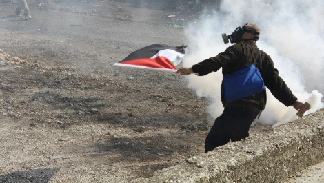 ערבי "מפגין" בקדום. ארכיון