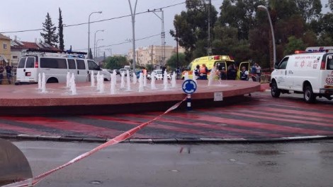 זירת הפיגוע בקרית גת (דוברות מד"א)