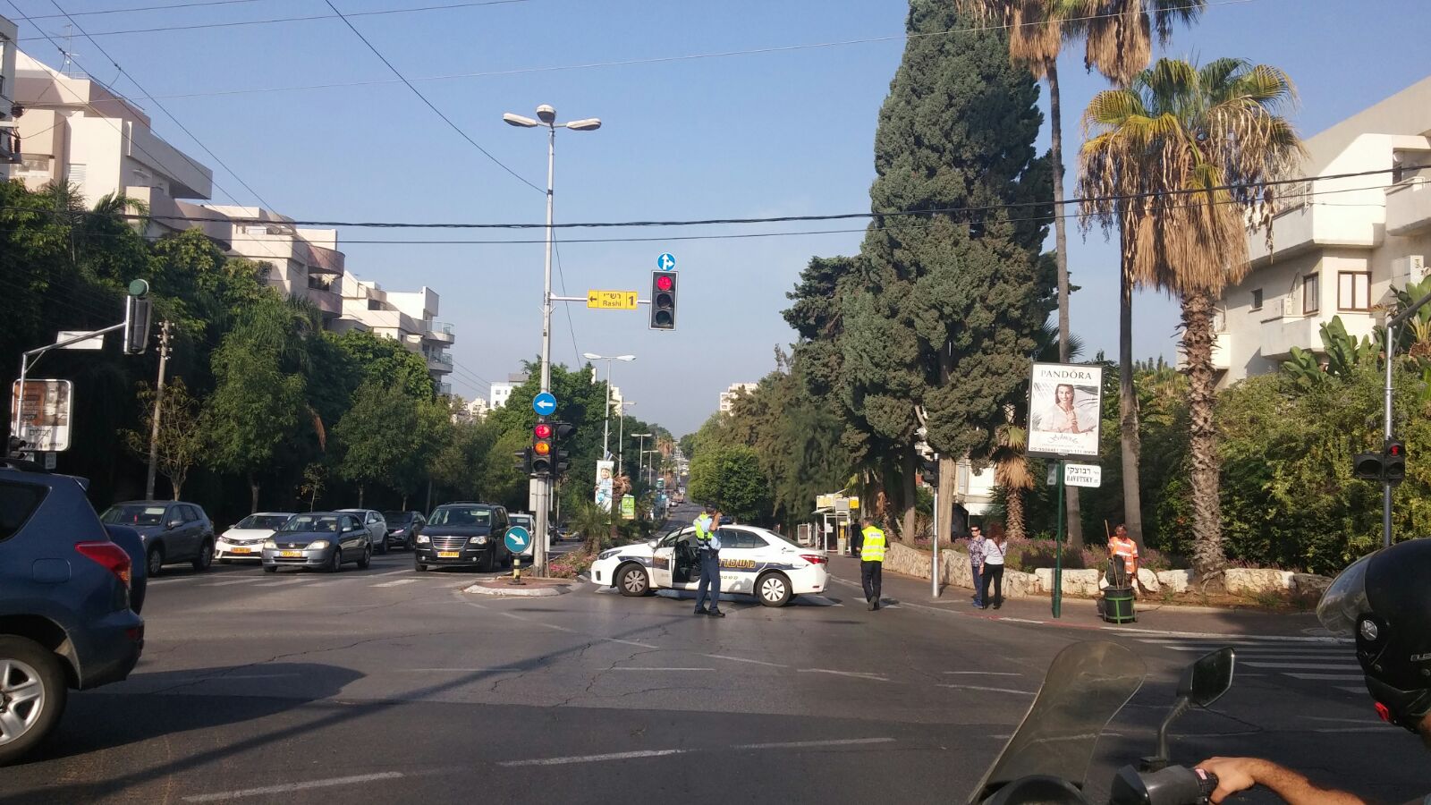 זירת פיגוע הדקירה ברעננה, הבוקר (אופיר)