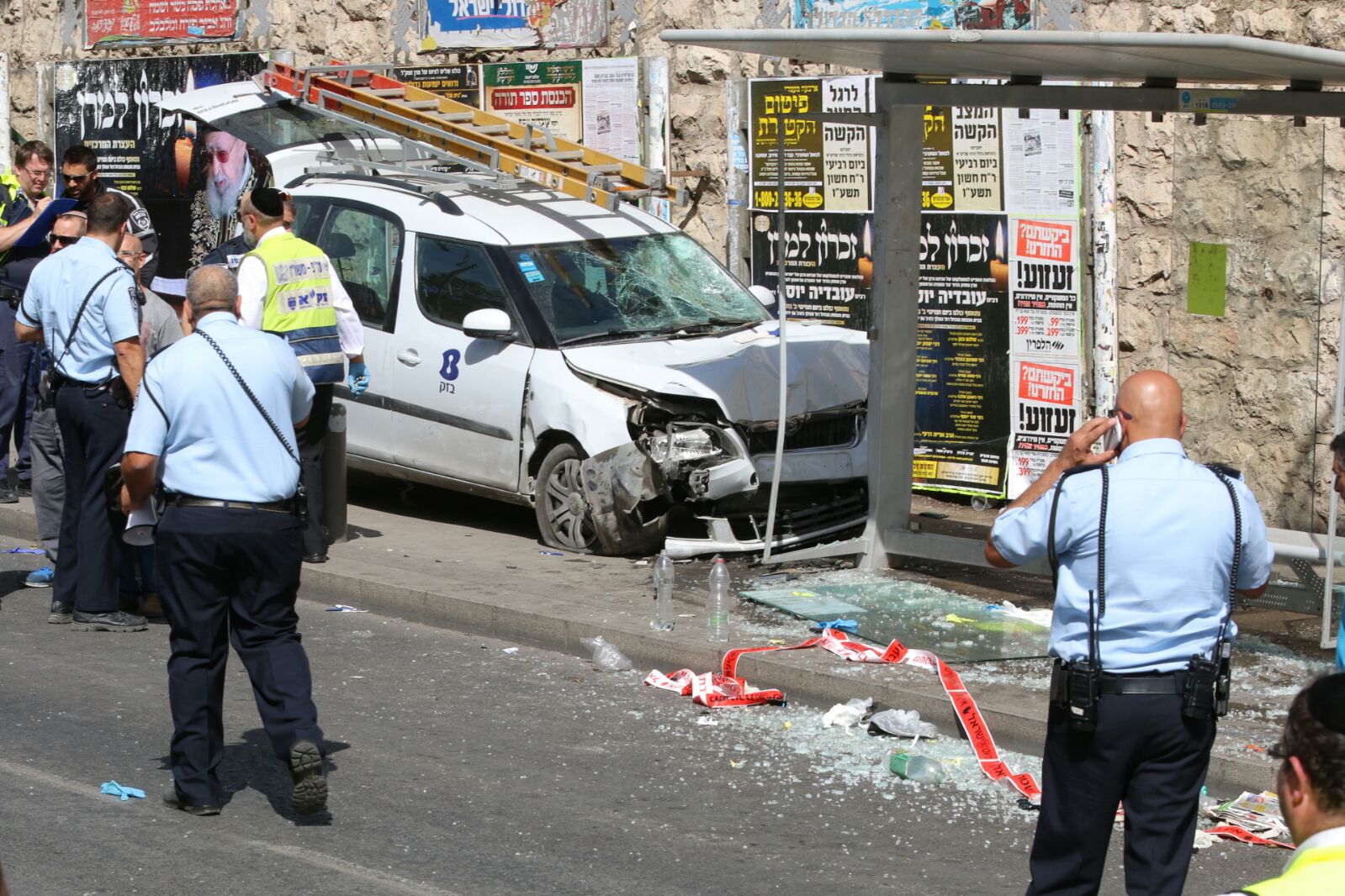 עובד ערבי מבזק רצח יהודי ופצע שניים, היום (הלל מאיר TPS)