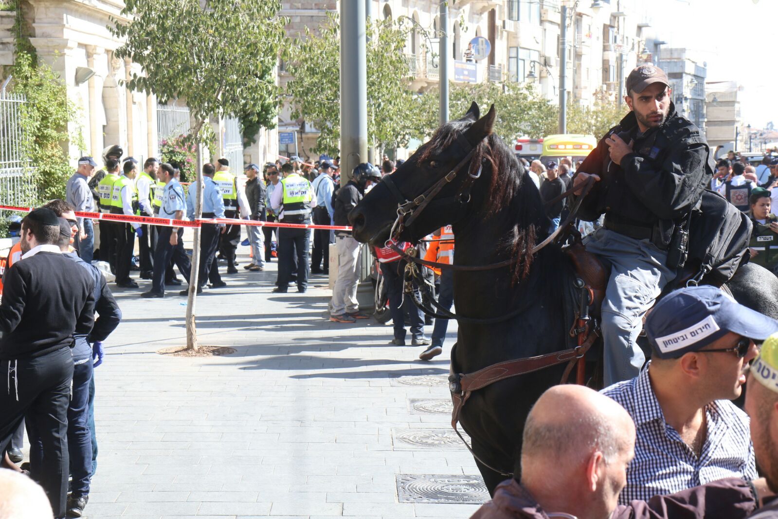 זירת הפיגוע בשוק מחנה יהודה בירושלים, היום (הלל מאיר TPS)