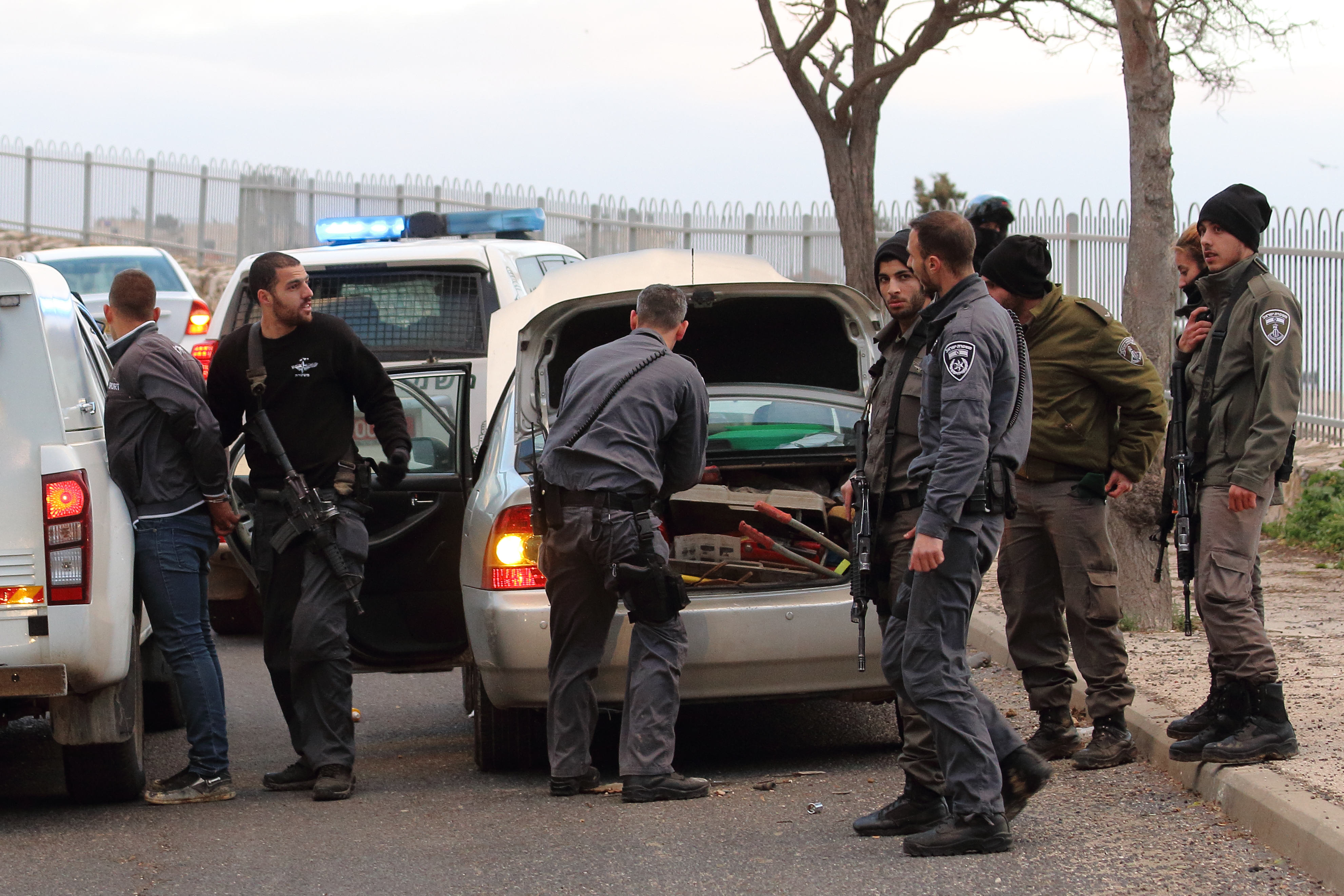 מעצר החשוד סמוך למקום הפיגוע בירושלים (הלל מאיר TPS)