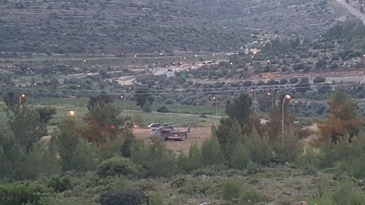 מסוק שהוזנק לפינוי אחד הפצועים (TPS)