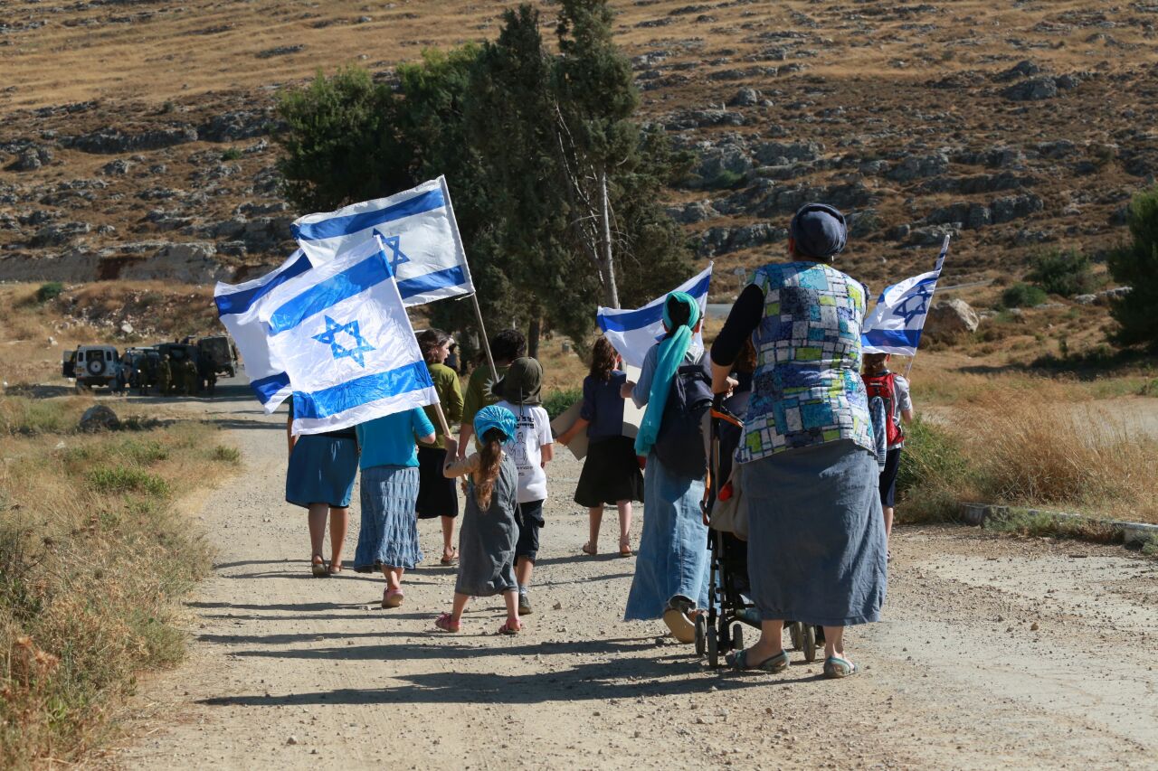 צועדים בהר חברון, היום (הלל מאיר TPS)