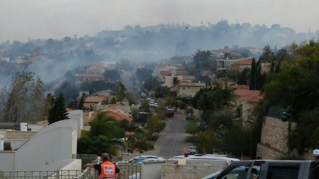 3,000 תושבים פונו מבתיהם. זכרון יעקב (tps)