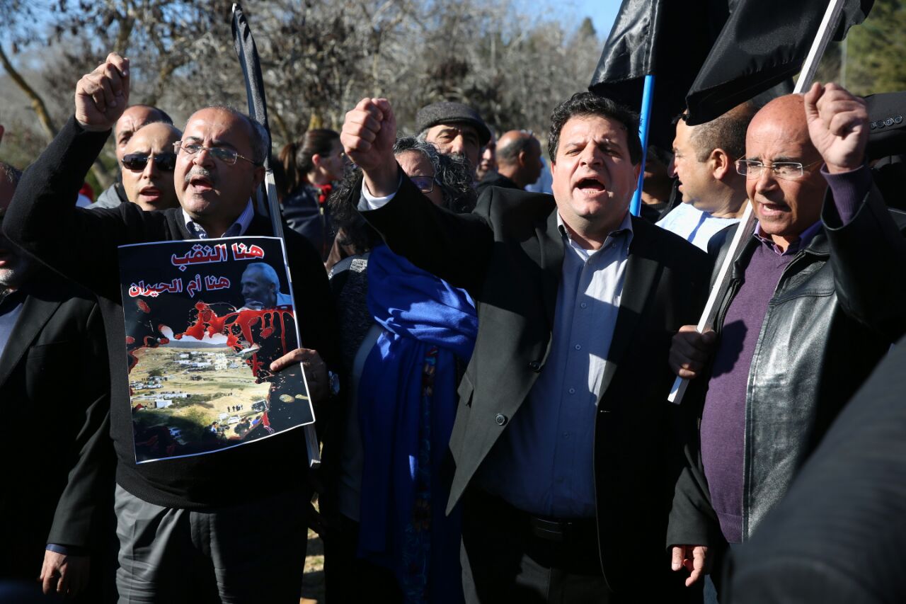 "מקנא בציבור הערבי". ח"כים ערבים בהפגנה בעקבות אירועי אום אל חיראן (הלל מאיר TPS)